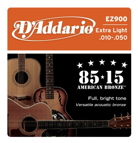 D'Addario EZ900 Saitensatz f&uuml;r Akustik-Gitarren, Bronze 0,02 cm - 0,13 cm (.010 - .050 Zoll)