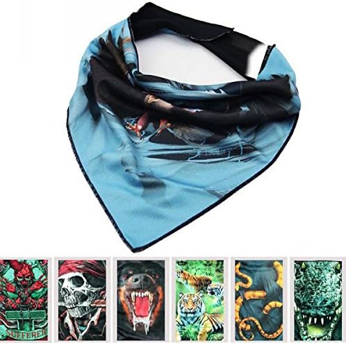 EWIN(R) 2 PCS Fishing printed double cycling triangular bandage prevented bask quick-drying breathable bicycle Scarf