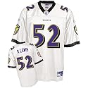 Ray Lewis Jersey: Reebok White Replica #52 Baltimore Ravens Jersey
