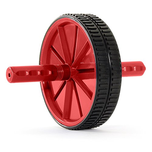 ProSource Dual Ab Wheel Roller Abdominal Exercise Equipment with Comfortable, Easy Grip Handles