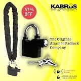 High Security Chain & Alarm Padlock / 80cm Security Chain and Alarmed Lock for Motorbike Motorcycle Bike Caravan Trailer Gate Heavy Duty Hardened Chain / Shipping Container Secure Storage Containers