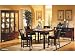 All new item 7 pc walnut finish wood counter height dining table set with Bycast PU parson chairs