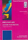 Preliminary announcements : a guide to best practice
