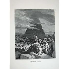 1870 DORE BIBLE FINE ART CONFUSION TONGUES PEOPLE