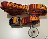 Washington Redskins Dog Pet Set Leash Collar ID Tag XS