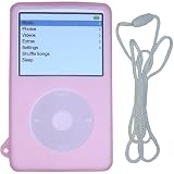 iPod Video 30GB Pink Silicone Case - Includes TWO Bonus Personal Charm Straps!