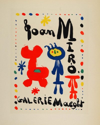 1959 Lithograph Joan Miro Art Galerie Maeght Mourlot - Original Lithograph