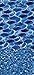 Smartline 18 ft Round Swimming Pool Liner | Waves of Poseidon | Overlap Style | 48-52 Inch Wall Height | 25 Gauge Heavy Duty Virgin Vinyl | Designed for Steel Sided Above Ground Pools