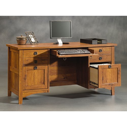 Abbey Oak Computer Credenza Abbey Oak