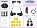 Shure Dynamic Microspeaker II Sound Isolating Earphones (Black) with Push to Hear Control, 3 pairs of Shure Triple Flange Sleeves & 5 Pairs of Shure Reusable Foam Sleeves image 2