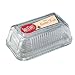 Tablecraft H122 Ribbed Glass Butter Dish
