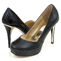 CutesyGirl Peony01 Pumps Black Croco