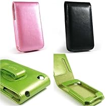 Apple iPhone Premium Leather Flip Carrying Case with Rotating Belt Clip - 3 Color Choices (Compatible with 1st Generation ONLY)