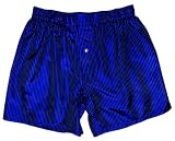 Silk Boxers - XXL - Pinstripe Blue - Royal Silk Boxer Shorts