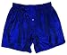 Silk Boxers - M - Pinstripe Blue - Royal Silk Boxer Shorts