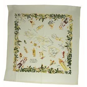 Hawaiian Islands Souvenir Kitchen Towel by Red & White Kitchen Company