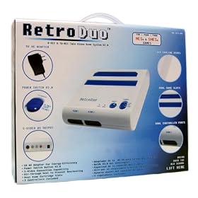 Retro Duo Twin Video Game System NES and SNES - White by Retro Duo