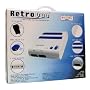 Retro Duo Twin Video Game System NES & SNES - Blue and White