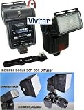 Vivitar Sf4000 Swivel, Bounce & Zoom Slave Flash with Flash Bracket for Nikon P500, P7000, D2x, D2xs, D1x, D2h, D2hs, D1h, D1, D3, D3x D3000 D3100 D5000 D5100 D7000 D700 D700s F100, F90, F90x, F80, F75, F70, F6, F5, F4-series, N8008, N8008s Includes Soft Box Flash Diffuser + SSE Micro Fiber Cleaning Cloth