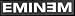 Eminem Black & White Skinny Rectangle Logo Embroidered Iron On or Sew On Patch Image