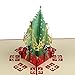 Ciamlir 3D Laser Cut Pop-up Greeting Card Christmas Tree