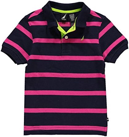 Nautica Little Boys' Stripe Polo (Navy 5/6)