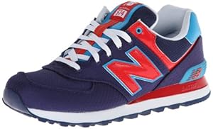 New Balance Men's ML574 Passport Running Shoe,Blue/Red,10 D US