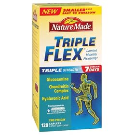 Nature Made Triple Flex, Glucosamine 1500 mg, Chondroitin 290 mg, Hyaluronic Acid 10 mg, 120 Caplets
