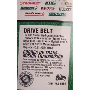 Arnold OEM-754-0461 MTD Tractor Drive Belt For 46-Inch Deck Hydrostatic Replaces 754-0461 by 