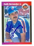 Keith Hernandez Autographed/Hand Signed baseball card (New York Mets) 1989 Donruss #117 (67)