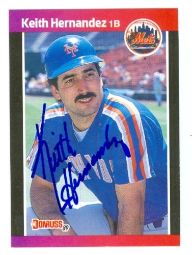 Keith Hernandez Autographed/Hand Signed baseball card (New York Mets) 1989 Donruss #117 (67)