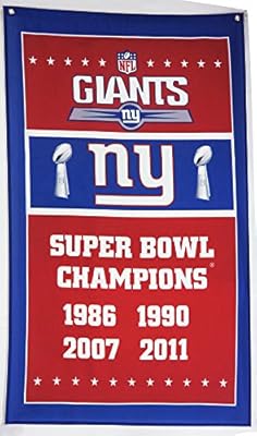 New York Giants vertical flag New York Giants Super Bowl Champions Flag NFL NY football flag New York Giants rugby banner--polyster flags,Brass Grommets ,Anti-UV,Digital Printing--NFL flags 3 X 5 Ft