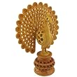 Handmade Gifts Peacock Statue Wood Carving from India