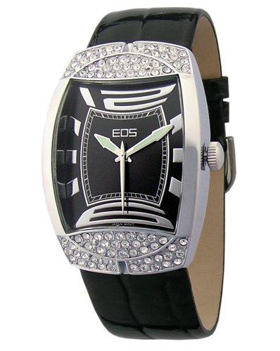 EOS New York Unisex 72ABLK Ice Swarovski Accented Watch