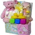 Sweet Baby Care Package Gift Box with Teddy Bear - Pink Girls