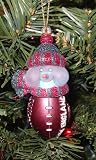 3.5 NFL New England Patriots Lighted Snowman Christmas Ornament #02417