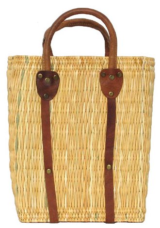 Moroccan Straw Summer Beach / Shopper / Tote Bag 11.5
