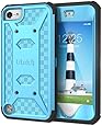 iPod Touch 6 Case ,iPod Touch 5 Case ,ULAK [ KNOX ARMOR ] Series Dual Layer Hybrid Protective Case Cover (Blue)