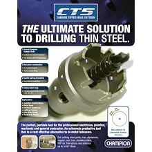 Champion CT5-1-1/16 Tungsten Carbide Tipped 1-1/16-Inch Hole Cutter-3/16-Inch Thin Metal