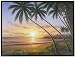 Hand Painted Oil Painting on Canvas in Sunset Beach Pattern by Coaster Furniture