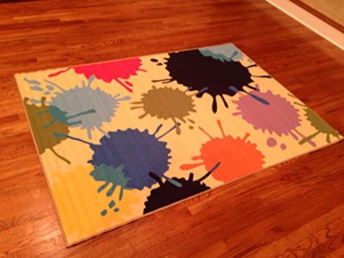 Spots Kids Area Rug 4 Feet 5 Inches X 6 Feet 3 Inches - Nice Size - Printed Area Rug with Non Skid Backing 53 Inches By 75 Inches