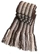 Handmade Pure Cotton Artisan Scarf - Mocha Blend (100% Hand-crocheted/extra Long)