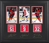 Brian Campbell, Stephen Weiss, and Kris Versteeg Framed 4x6 Photographs | Details: Florida Panthers, with Facsimile Signature and Jersey Number Replica Miniatures
