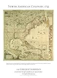 North American Colonies 1733 Poster, Full Color