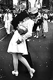 The Kiss VJ Day Times Square NYC New York City Sailor Kissing Woman In White Dress Poster - 12x18