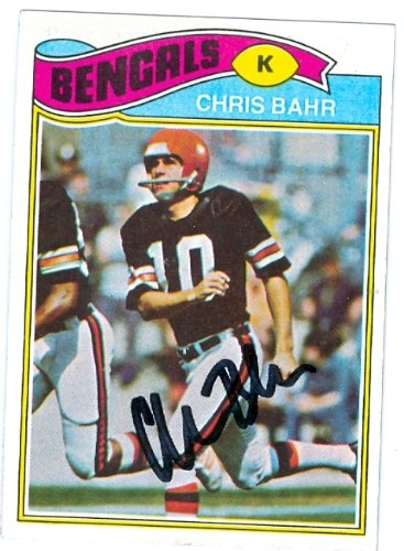 Chris Bahr Autographed/Hand Signed Football Card (Cincinnati Bengals) 1977 Topps #311