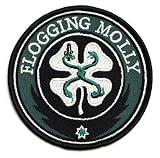 FLOGGING MOLLY Logo Patch Iron On Irish Celtic Rock Oi!