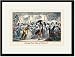 Black Framed/Matted Print 17x23, Evening Party - Time of Charles II
