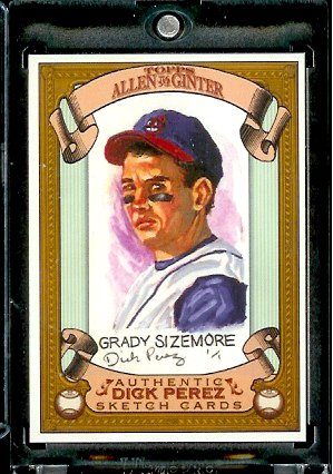 2007 Topps Allen & Ginter Dick Perez # 8 Grady Sizemore Cleveland Indians Baseball Card