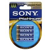 Sony Stamina Platinum 1.5V AAA Alkaline Batteries - 4 Pack